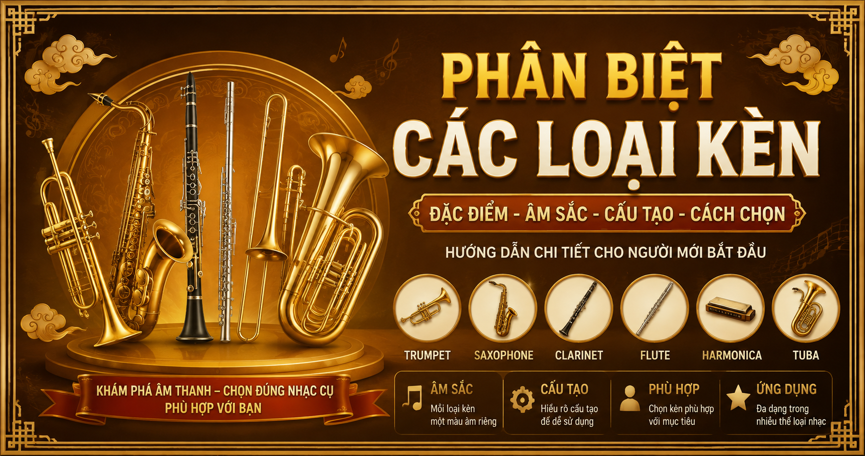 Phân Biệt Các Loại Kèn Phổ Biến – Nên Chọn Loại Nào Phù Hợp?